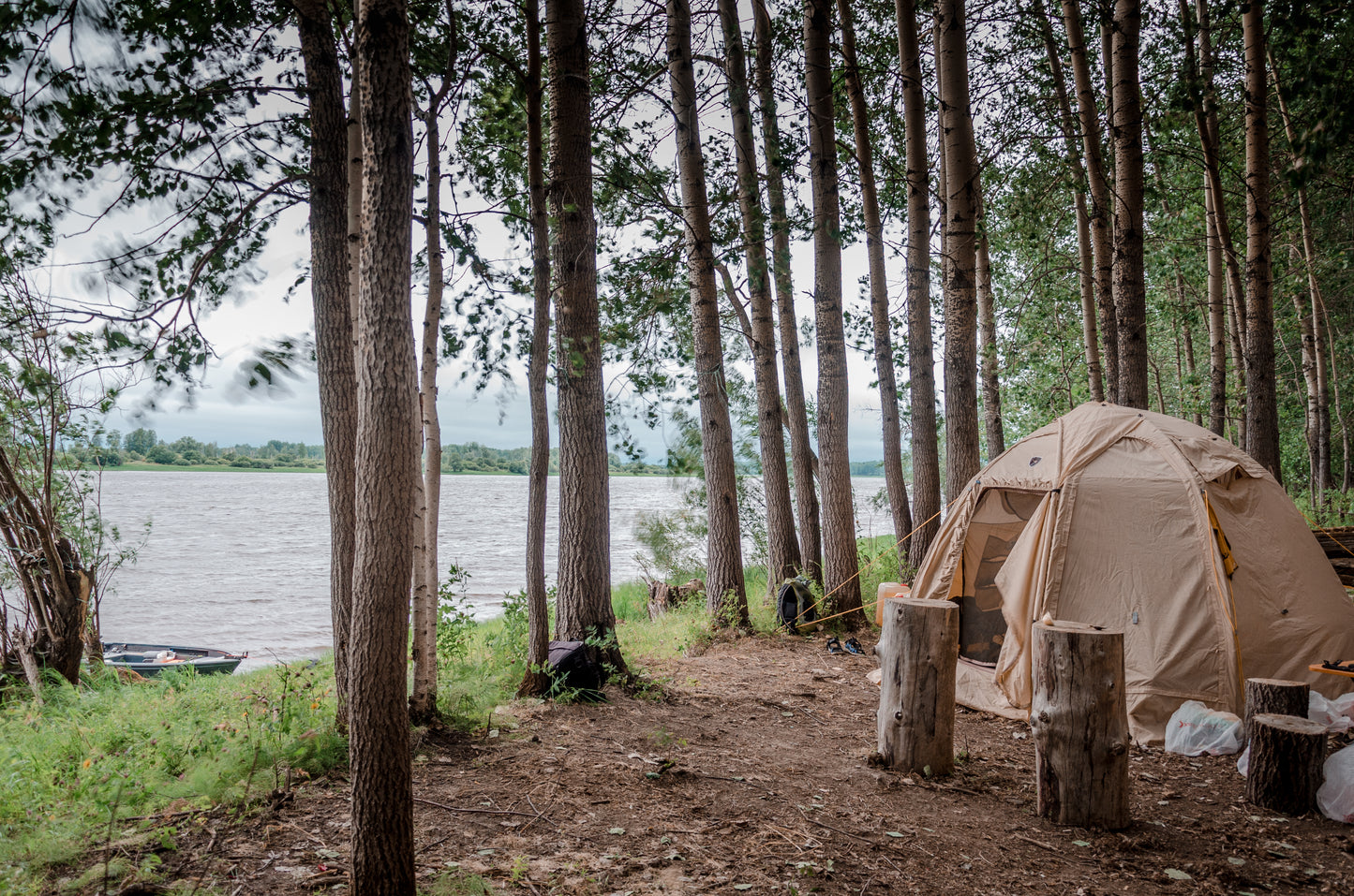 Bereg UP-2 Hot Tent + mini vestibule connector