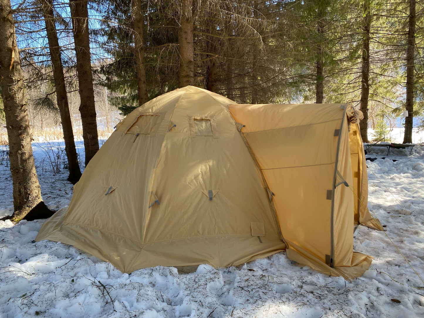 Bereg UP-5 Hot Tent + mini vestibule connector