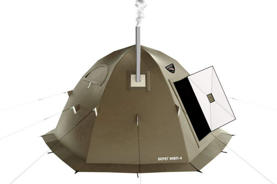 bereg tents Bereg MFP 4 Hot Tent with Mini Vestibule - 4-Season Winter Camping
