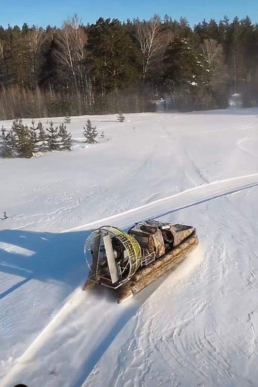 Bereg Airboat in the snow
