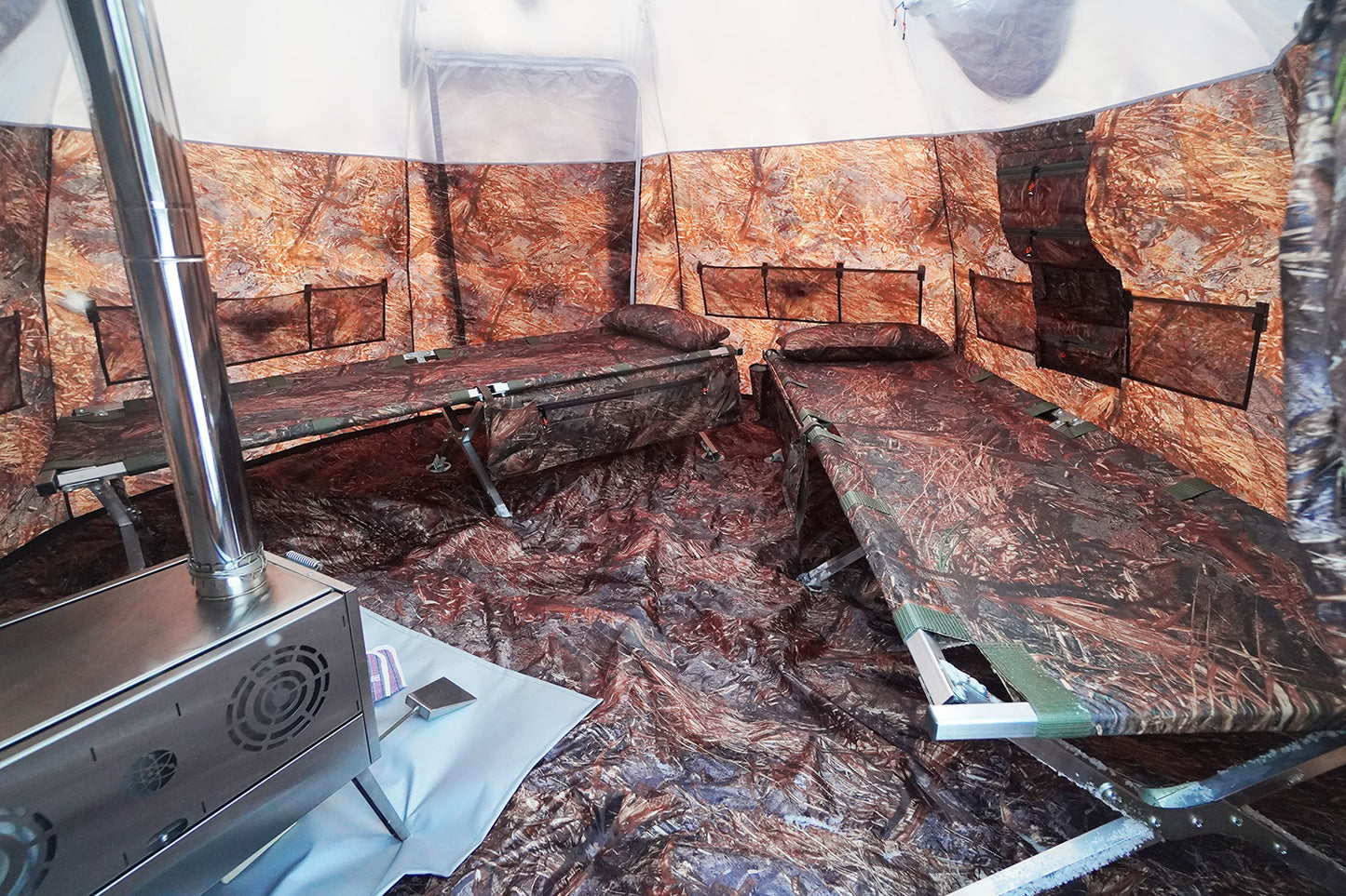 Bereg UP-2 Hot Tent + mini vestibule connector