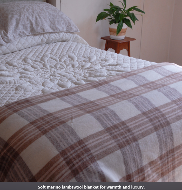 Queen-sized wool blankets
