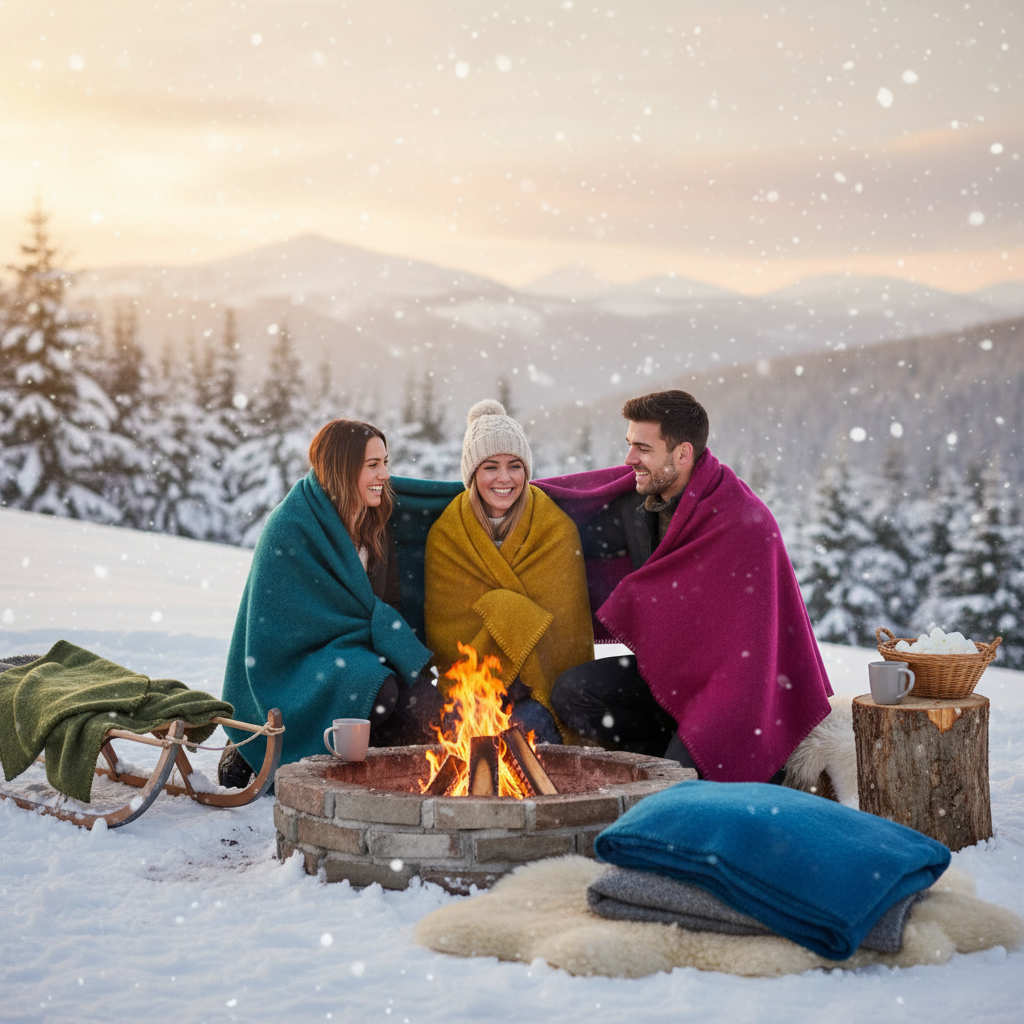 Irish Wool Blankets - Winter Setting