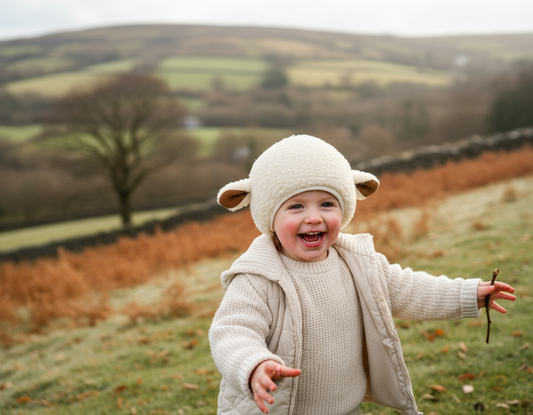 Kids Sheep Ear Beanie Lifestyle Image