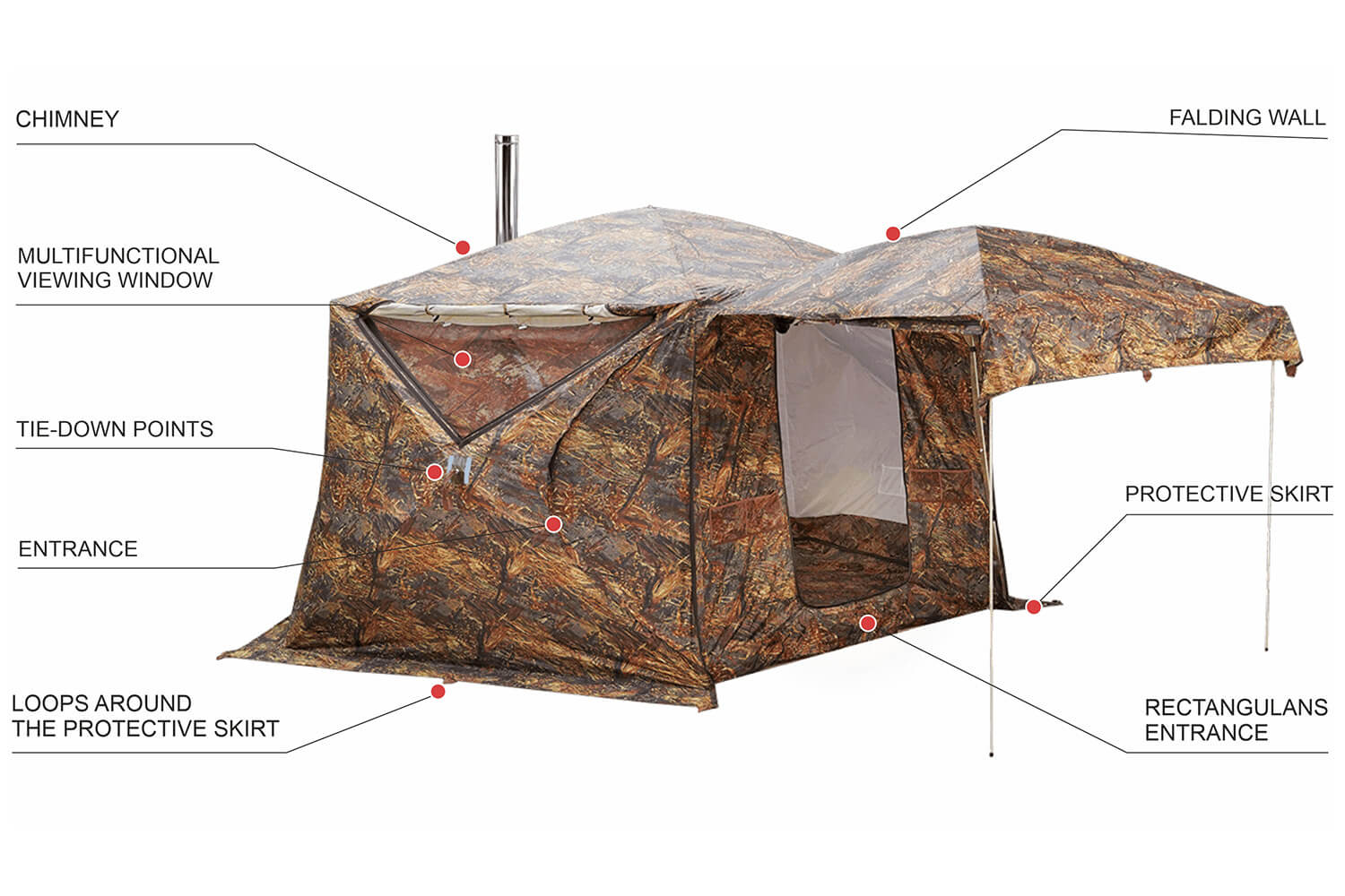 Bereg Hot Tent ベレグホットテント　MF P-3 Bereg Hexagon Hot Tent - 4-Season Cube Tent | Sleeps 5-8