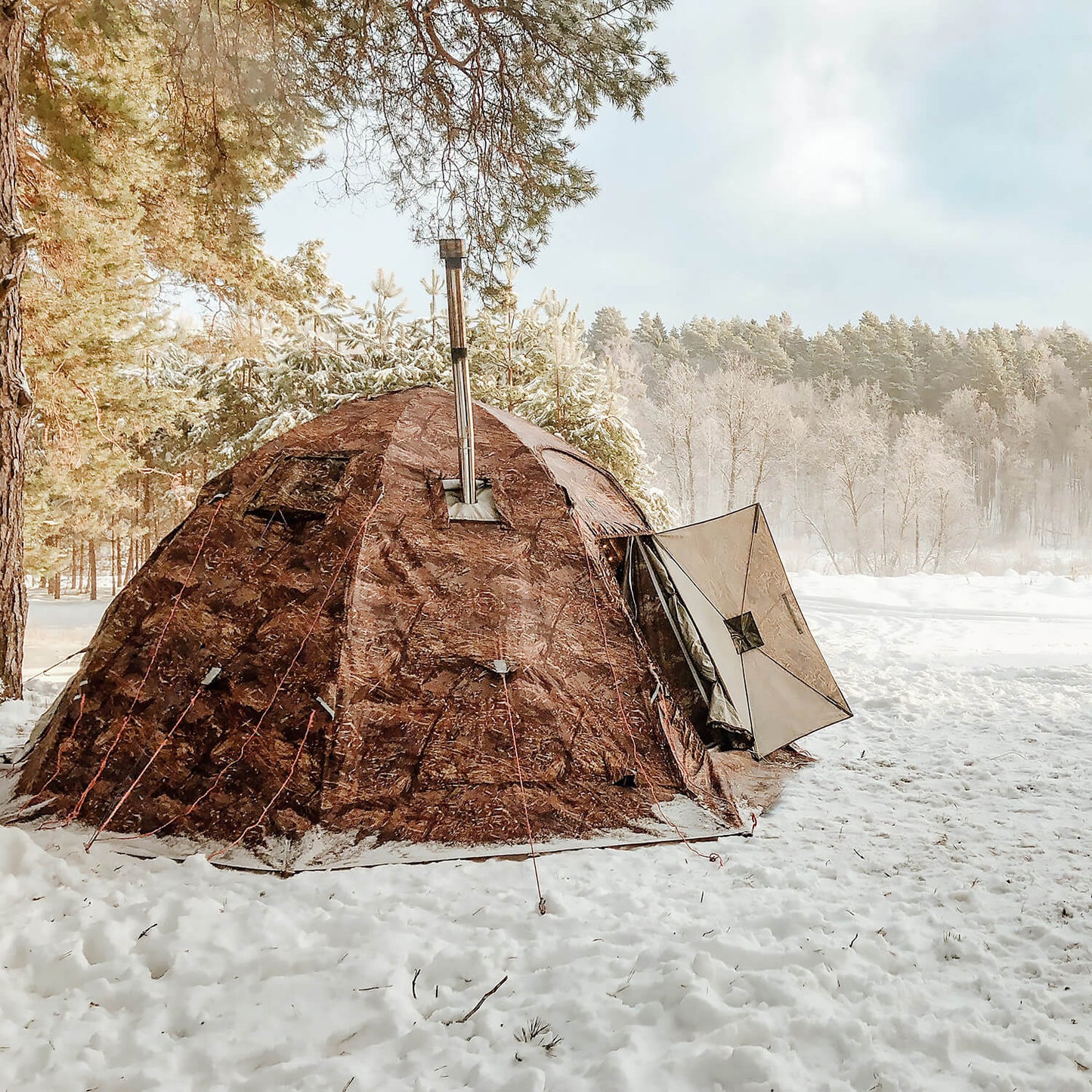 Bereg UP-5  Hot Tent + mini vestibule connector