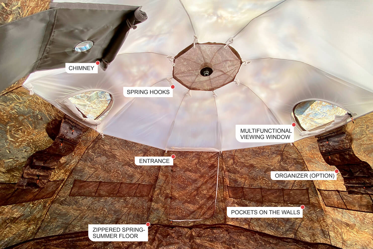 hot tent with floor Bereg UP-7 Hot Tent - 7-Person Winter Tent -50°C