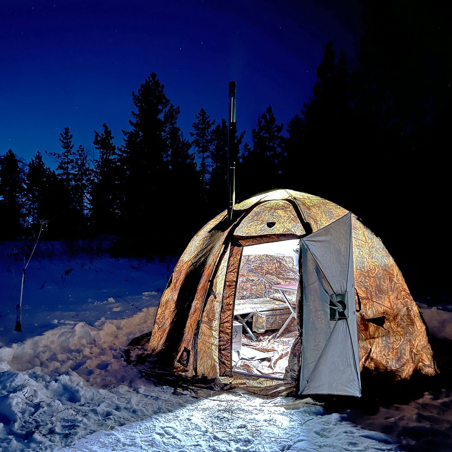 Bereg UP-2 Hot Tent + mini vestibule connector